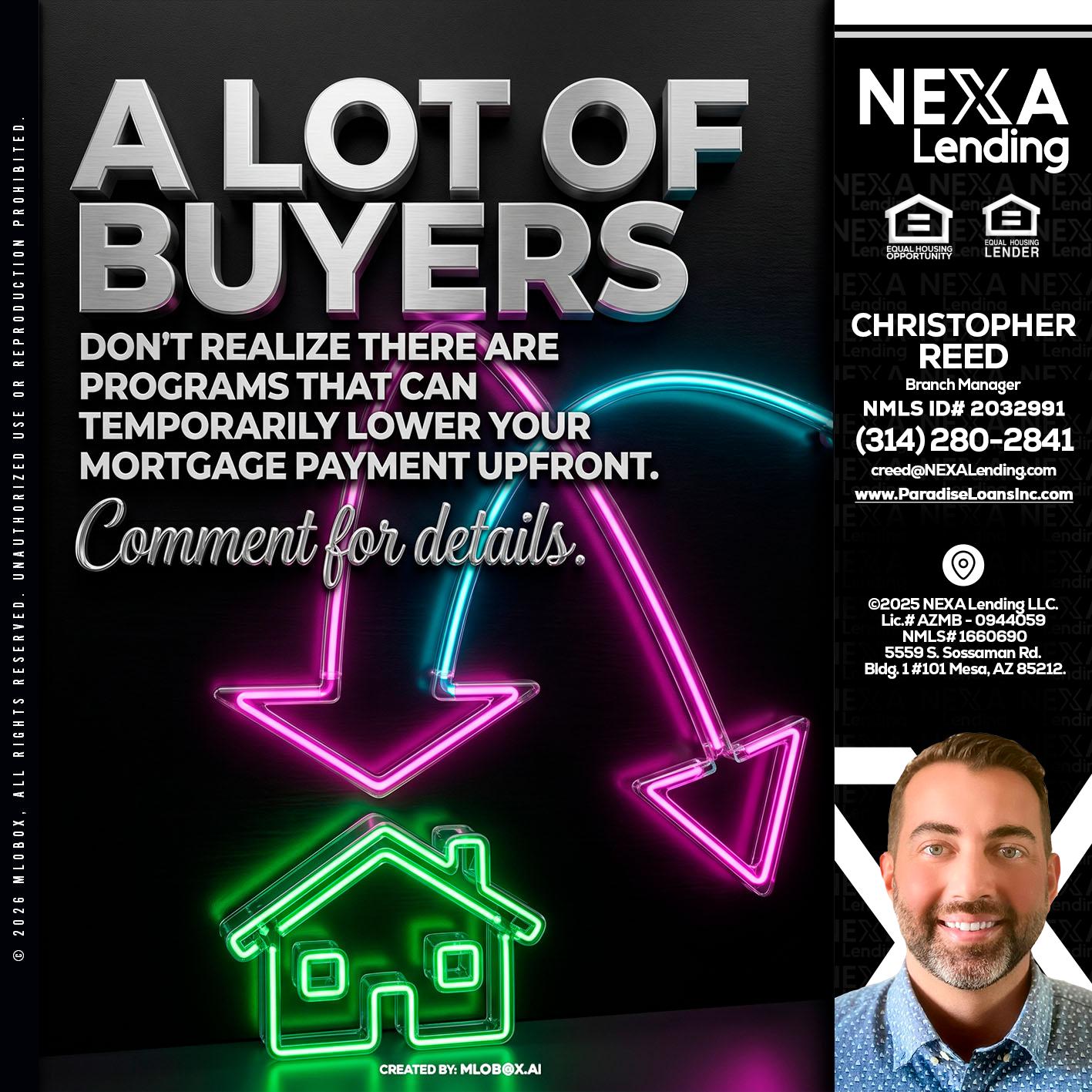 A LOT OF BUYERS - Christopher Reed -Branch Manager