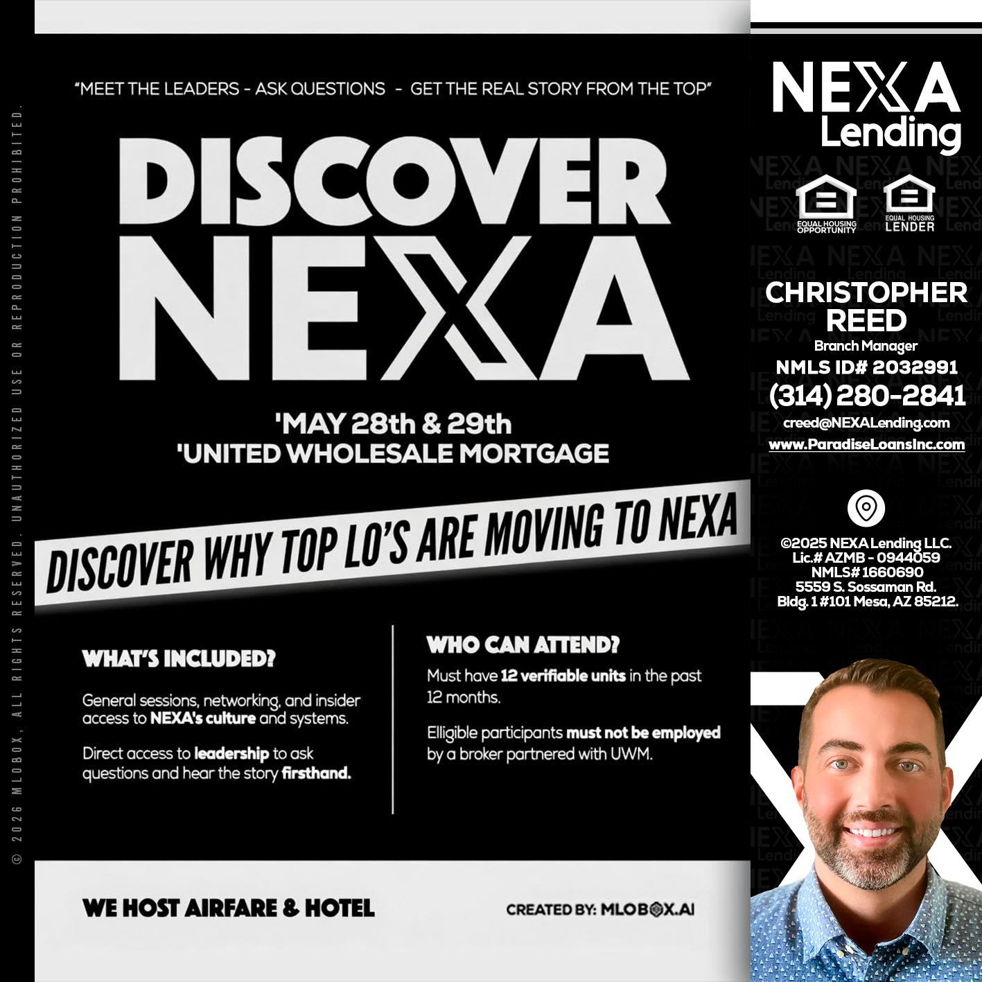 DISCOVER NEXA - Christopher Reed -Branch Manager