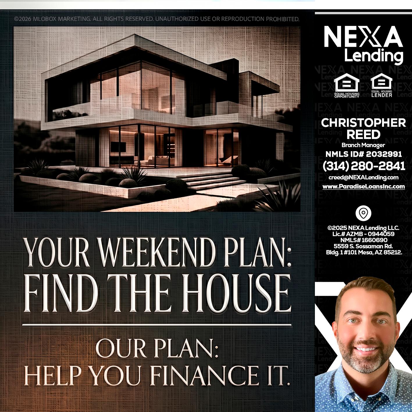YOUR WEEKEND PLAN - Christopher Reed -Branch Manager