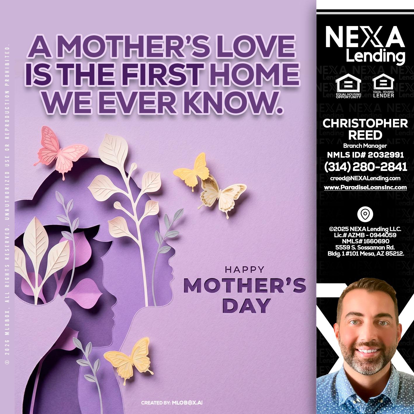 MOTHERS DAY - Christopher Reed -Branch Manager