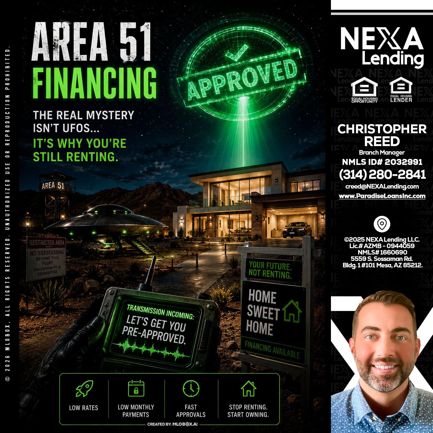 AREA 51 - Christopher Reed -Branch Manager
