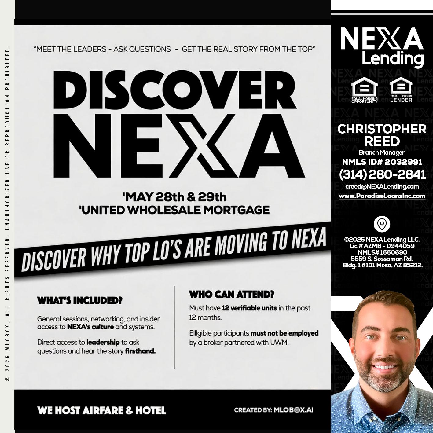 DISCOVER NEXA - Christopher Reed -Branch Manager