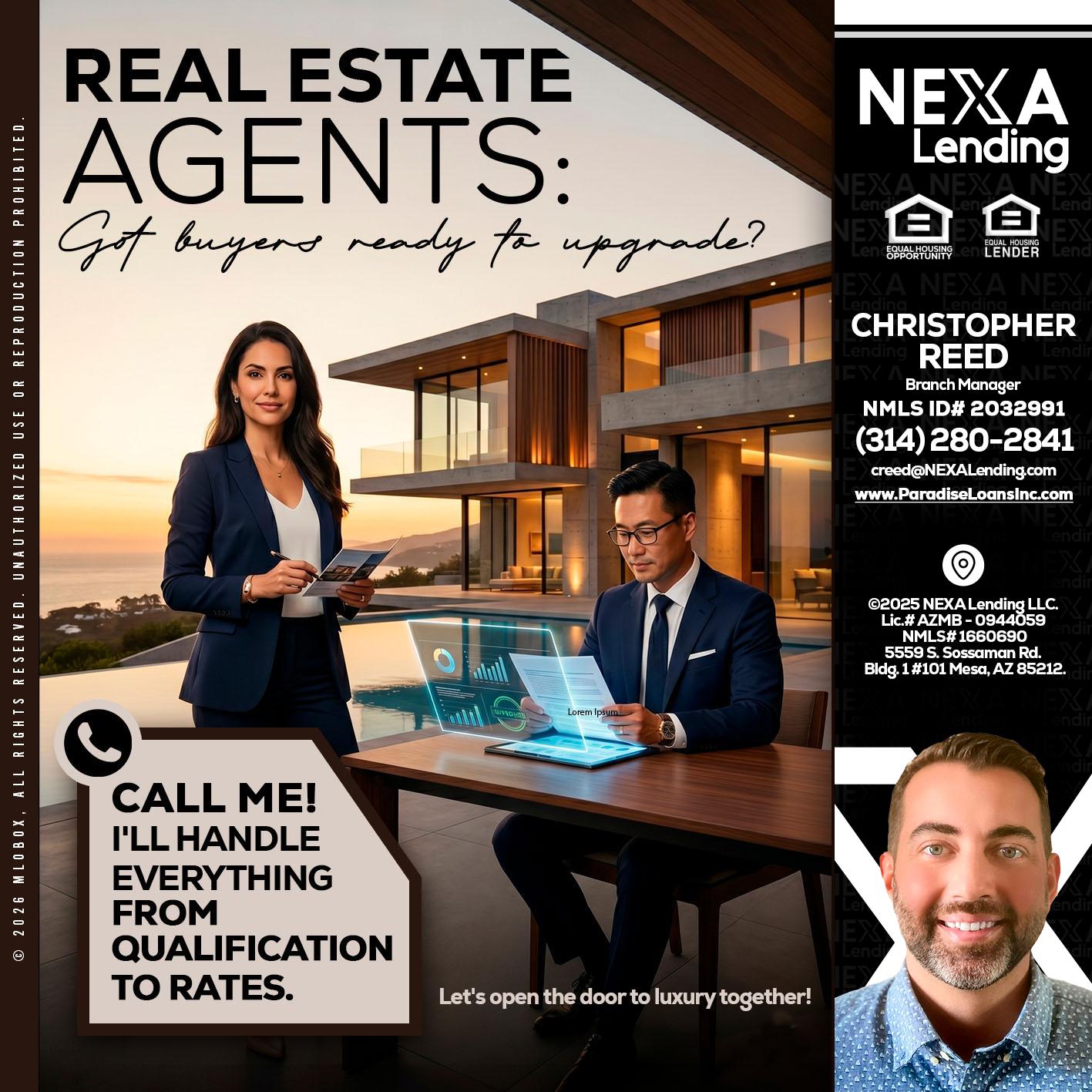 REAL ESTATE AGENTS - Christopher Reed -Branch Manager
