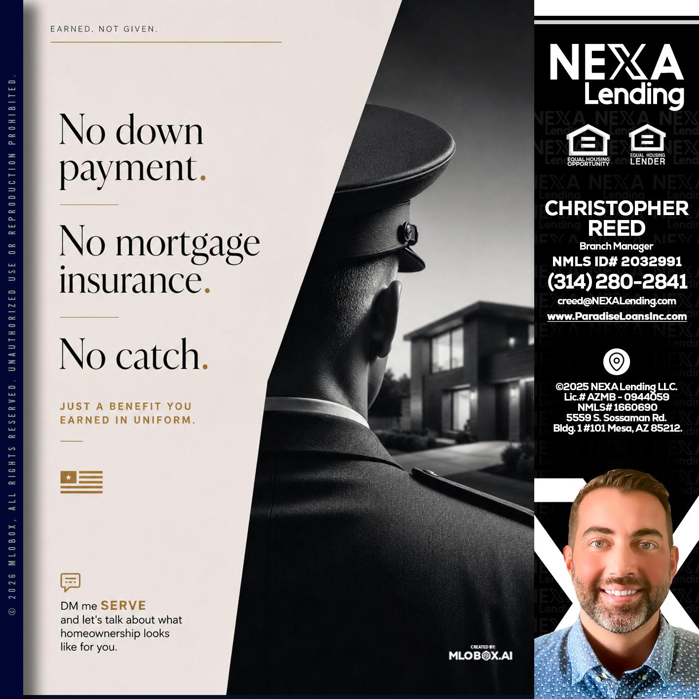 NO DOWN PAYMENT - Christopher Reed -Branch Manager