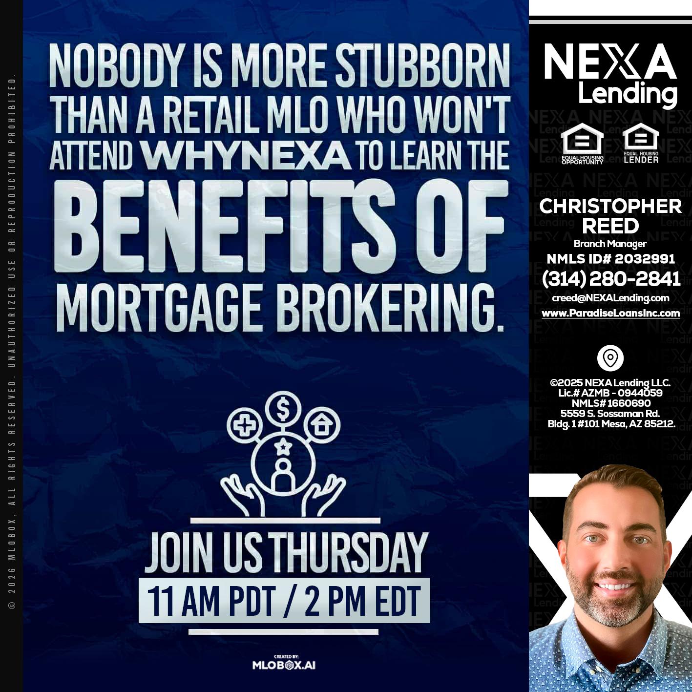 WHY NEXA - Christopher Reed -Branch Manager