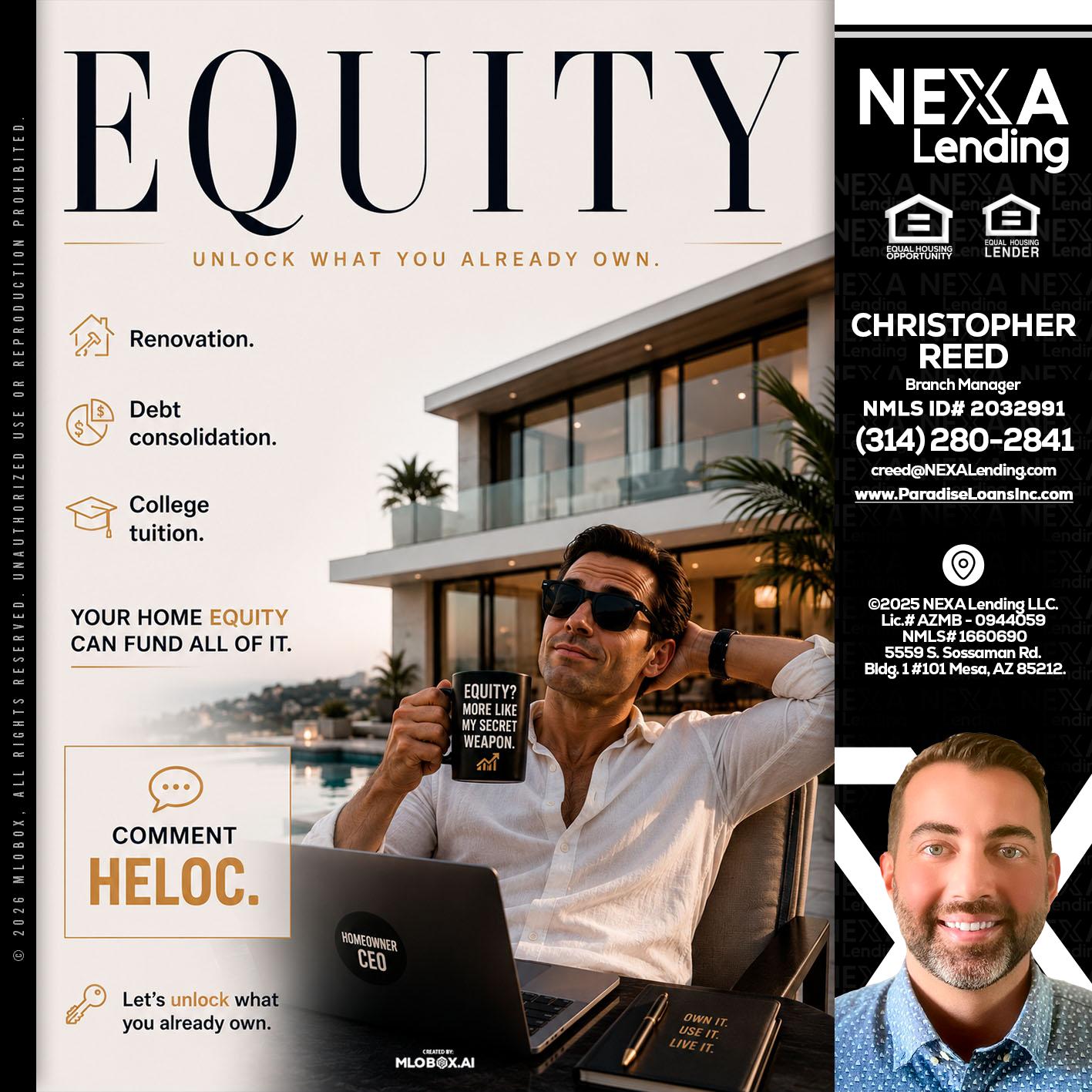 EQUITY - Christopher Reed -Branch Manager