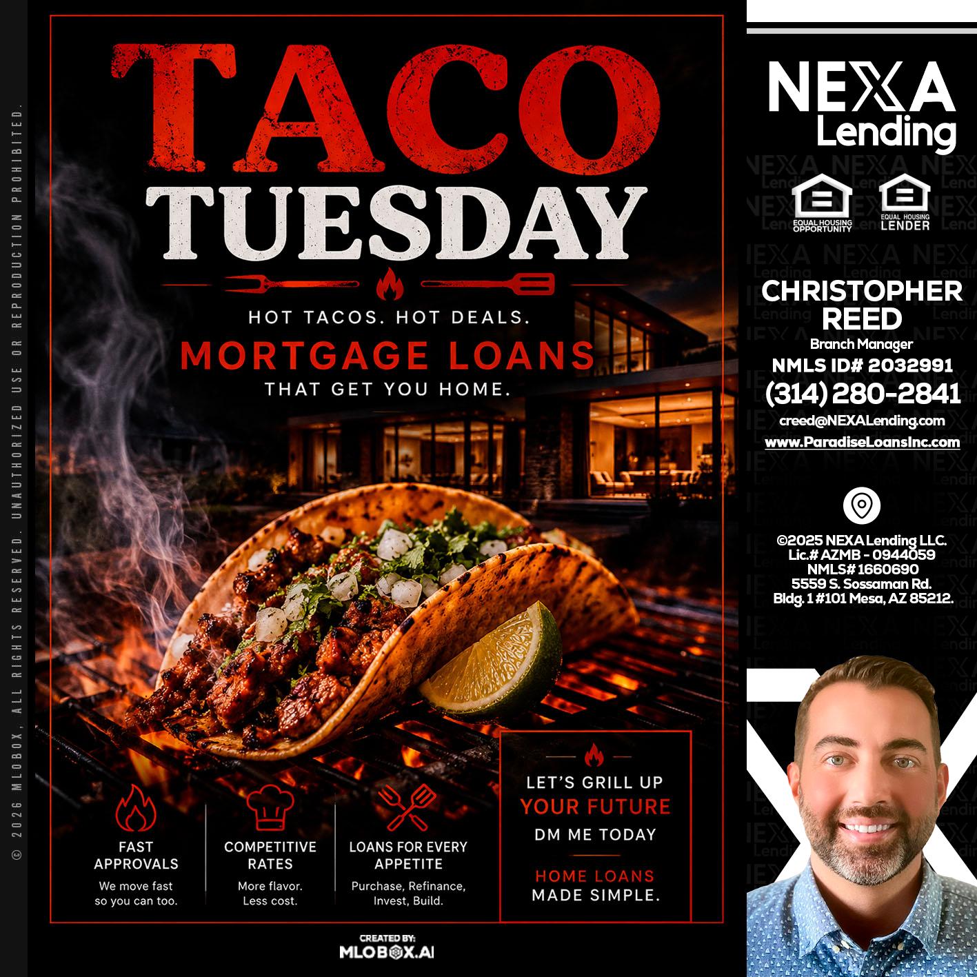 TACO TUESDAY - Christopher Reed -Branch Manager
